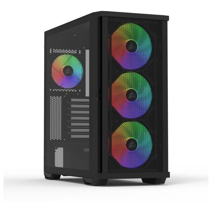 Boîtier PC Zalman Z10 Plus - Moyenne Tour ATX - Noir - 7 baies internes - 4 logements d'extension