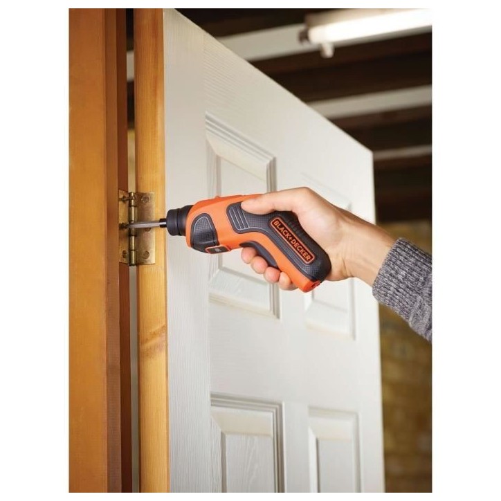 Tournevis électrique - BLACK+DECKER - CS3651LC-QW - 3,6V - LED - avec 2 embouts de vissage Tournevis électrique - BLACK+DECKER - CS3651LC-QW - 3,6V - LED - avec 2 embouts de vissage