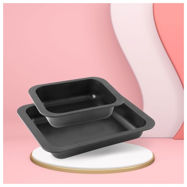 Lot de 2 plats a four rectangulaires - ZENKER - Special Cooking - 33 x 25 et 24 x 18 cm
