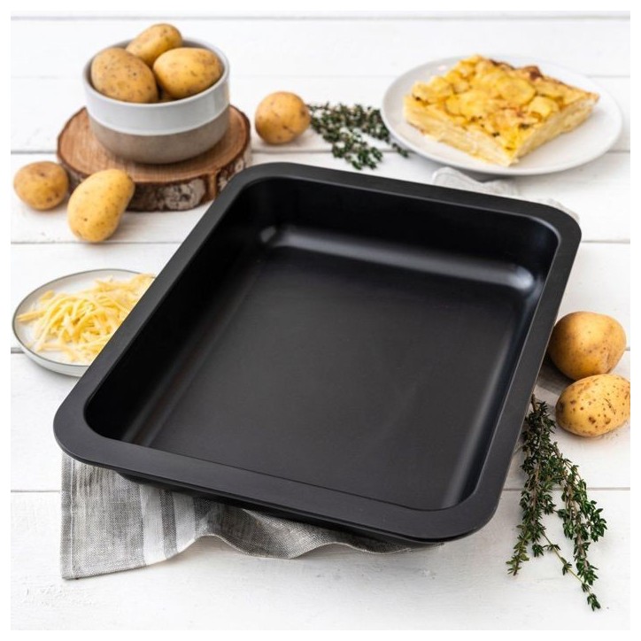 Lot de 2 plats a four rectangulaires - ZENKER - Special Cooking - 33 x 25 et 24 x 18 cm