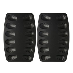 Lot de 2 moules a madeleines 12 empreintes - ZENKER - Spécial Countri