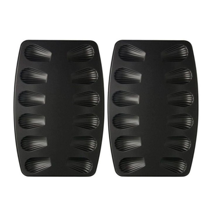 Lot de 2 moules a madeleines 12 empreintes - ZENKER - Spécial Countries Lot de 2 moules a madeleines 12 empreintes - ZENKER - Spécial Countries