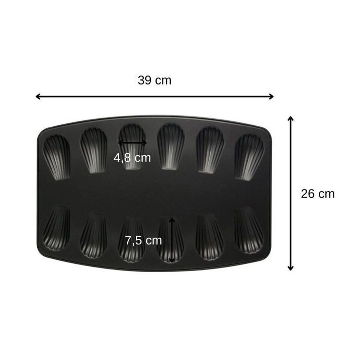 Lot de 2 moules a madeleines 12 empreintes - ZENKER - Spécial Countries Lot de 2 moules a madeleines 12 empreintes - ZENKER - Spécial Countries