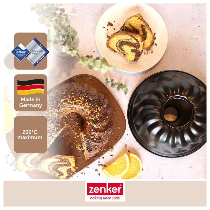 Moule a kouglofs et moule a savarin - ZENKER - Black Metallic - 25 et 28 cm Moule a kouglofs et moule a savarin - ZENKER - Black Metallic - 25 et 28 cm