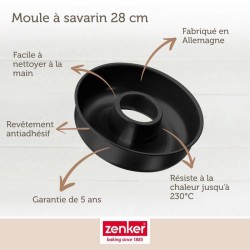 Moule a kouglofs et moule a savarin - ZENKER - Black Metallic - 25 et