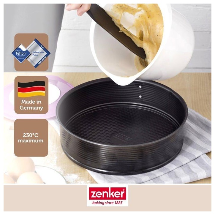 Set de 3 moules a charniere ronds - ZENKER - Black Metallic - 20, 24 et 28 cm
