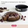 Set de 3 moules a charniere ronds - ZENKER - Black Metallic - 20, 24 e