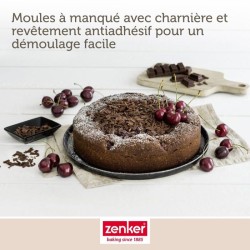 Set de 3 moules a charniere ronds - ZENKER - Black Metallic - 20, 24 e