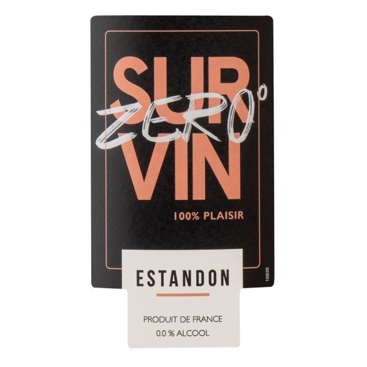Estandon Zéro sur vin - Boisson a base de vin désalcoolisé rosé