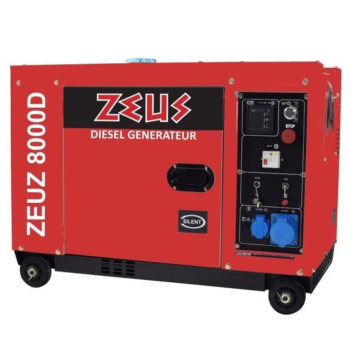 Groupe électrogene diesel ZEUZ - Silencieux - 6300 W - Démarrage électrique
