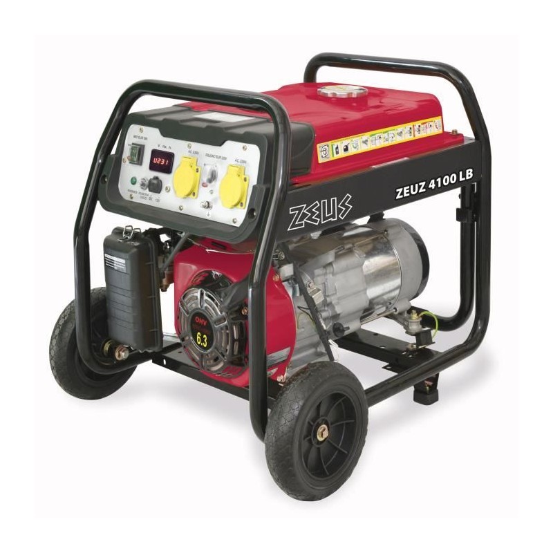 Groupe électrogene essence - ZEUZ - 4100 LB - 3300 W - Monophasé - R Groupe électrogene essence - ZEUZ - 4100 LB - 3300 W - Monophasé - R