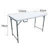 Table de réception pliante - 4 personnes - 122 cm - Structure en acie