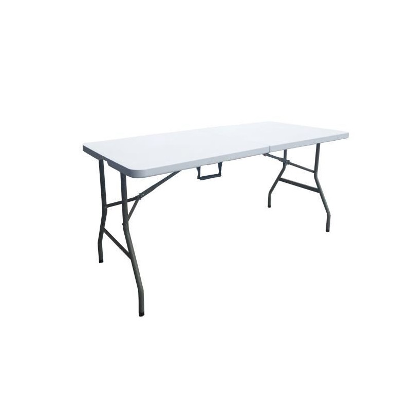 Table de réception pliante 6 personnes - 150 cm - Structure acier et Table de réception pliante 6 personnes - 150 cm - Structure acier et