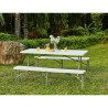 Table de réception pliante 6 personnes - 150 cm - Structure acier et