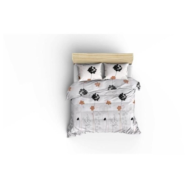 Parure de lit - 1 housse de couette 220 x 240 cm + 2 taies d'oreiller 60 x 60 cm - 65% coton, 35% polyester - Blanc Parure de lit - 1 housse de couette 220 x 240 cm + 2 taies d'oreiller 60 x 60 cm - 65% coton, 35% polyester - Blanc
