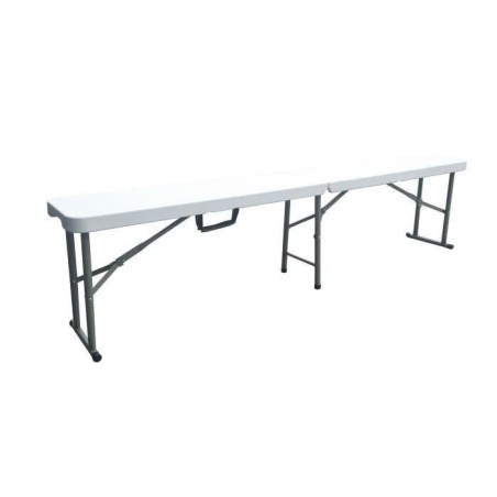 Banc pliable pour table de réception 180 cm - Structure acier et assi