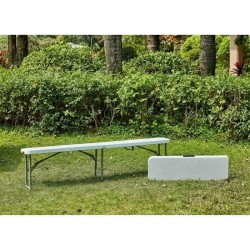 Banc pliable pour table de réception 180 cm - Structure acier et assi