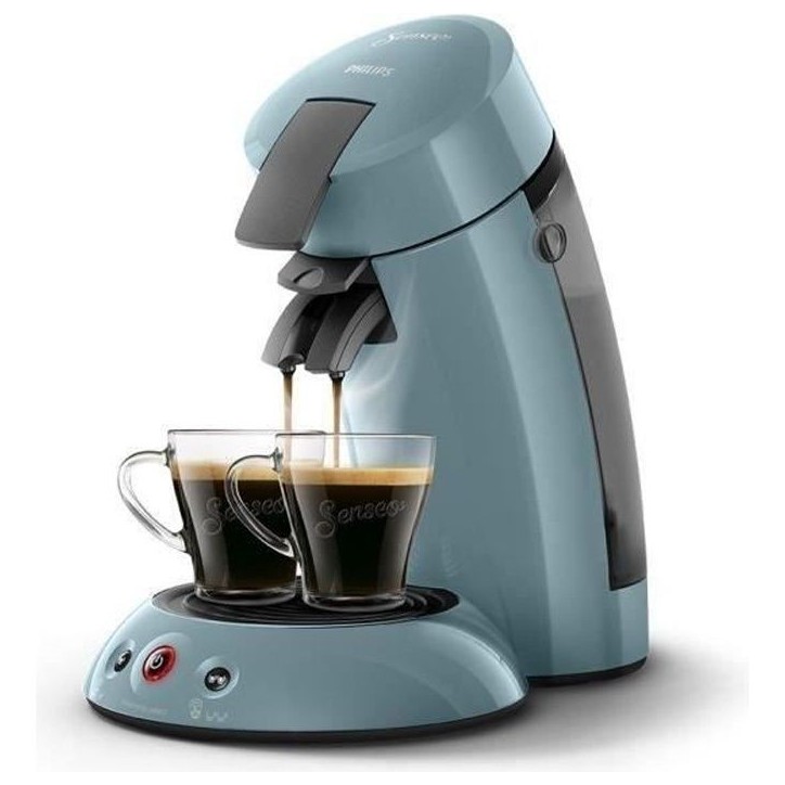 Machine a café dosette SENSEO ORGINAL Philips HD6553/21, Booster d'arômes, Crema plus, 1 ou 2 tasses, Bleu Gris Machine a café dosette SENSEO ORGINAL Philips HD6553/21, Booster d'arômes, Crema plus, 1 ou 2 tasses, Bleu Gris