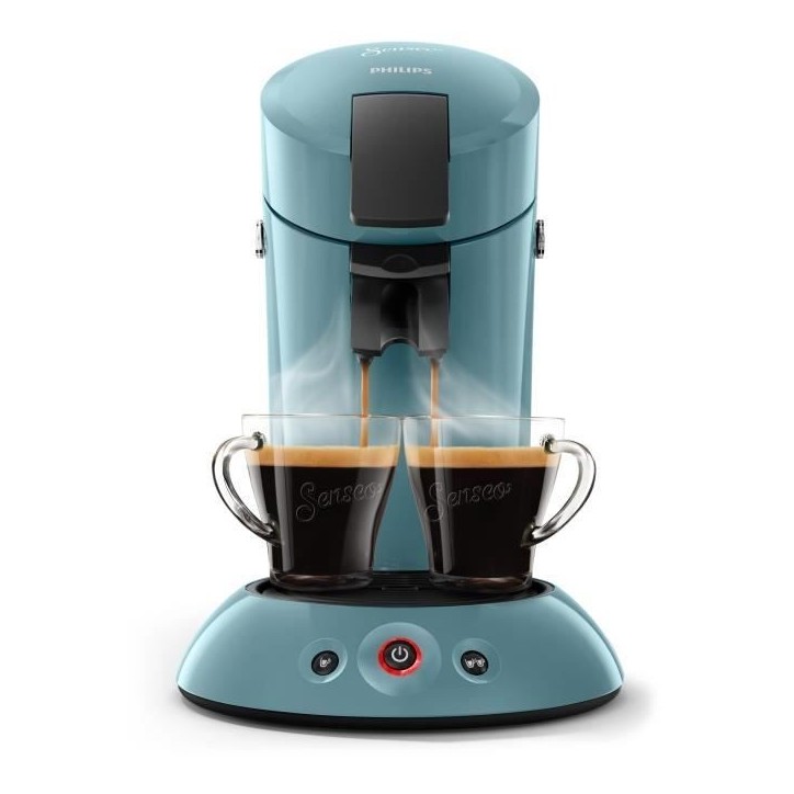 Machine a café dosette SENSEO ORGINAL Philips HD6553/21, Booster d'arômes, Crema plus, 1 ou 2 tasses, Bleu Gris Machine a café dosette SENSEO ORGINAL Philips HD6553/21, Booster d'arômes, Crema plus, 1 ou 2 tasses, Bleu Gris
