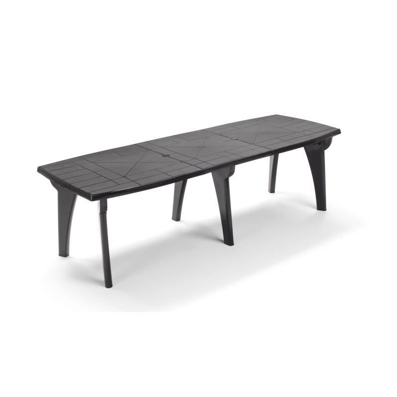 Table de jardin pliante Lipari 2 - 8 a 10 places - Gris anthracite - P Table de jardin pliante Lipari 2 - 8 a 10 places - Gris anthracite - P