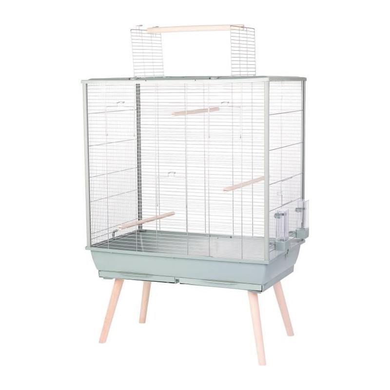ZOLUX Cage grillagée surélevée pour oiseau - Pour perruche, calopsi ZOLUX Cage grillagée surélevée pour oiseau - Pour perruche, calopsi