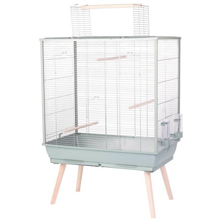 ZOLUX Cage grillagée surélevée pour oiseau - Pour perruche, calopsitte, canari - 81 x 48 x 130 cm - Néolife - Vert ZOLUX Cage grillagée surélevée pour oiseau - Pour perruche, calopsitte, canari - 81 x 48 x 130 cm - Néolife - Vert