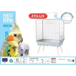 ZOLUX Cage grillagée surélevée pour oiseau - Pour perruche, calopsi