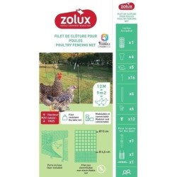 Kit filet clôtures pour poules - ZOLUX - 12m x 125 cm - Piquets en H