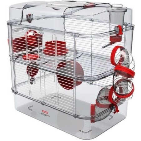 ZOLUX Cage sur 2 étages Rody3 duo pour hamsters, souris et gerbilles