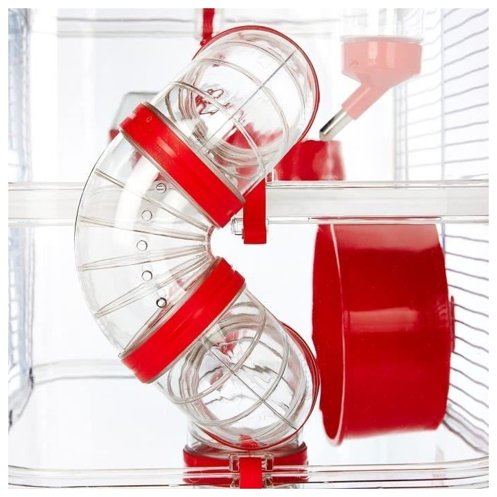 ZOLUX Cage sur 2 étages Rody3 duo pour hamsters, souris et gerbilles - L 41 x p 27 x h 40,5 cm - Grenadine ZOLUX Cage sur 2 étages Rody3 duo pour hamsters, souris et gerbilles - L 41 x p 27 x h 40,5 cm - Grenadine