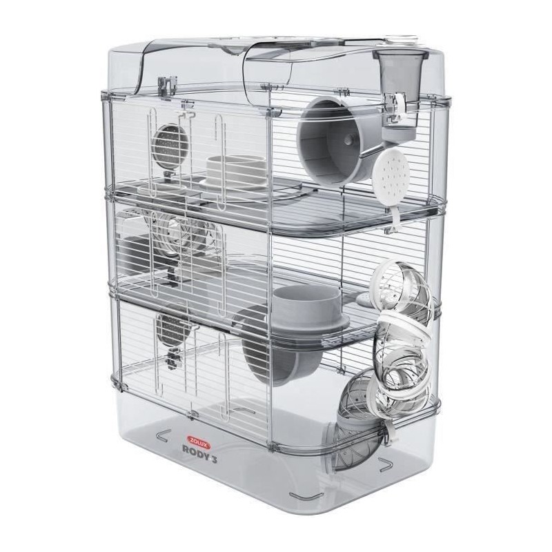ZOLUX Cage sur 3 étages Rody3 trio - Pour hamsters, souris et gerbill