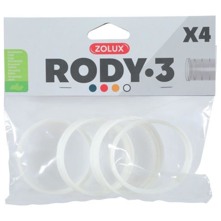 Connecteurs pour cage rongeur Rody3 - ZOLUX - Roylounge - Blanc - 4 pieces