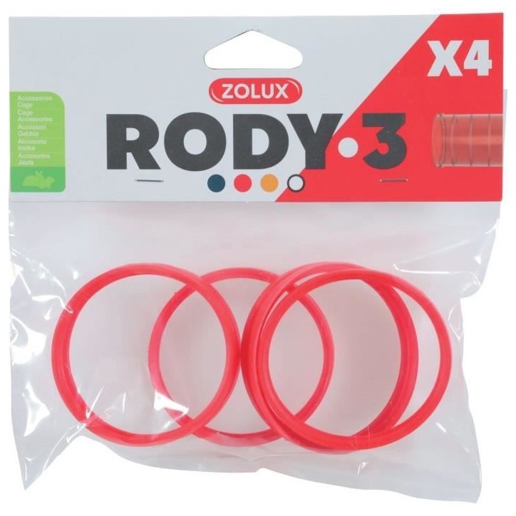 Connecteurs pour cage rongeur Rody3 - ZOLUX - Roylounge - Grenadine - 4 pieces