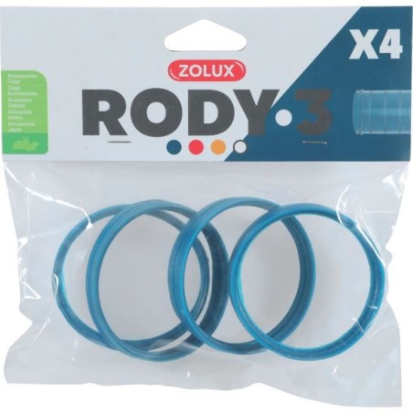 Connecteurs pour cage rongeur Rody3 - ZOLUX - Roylounge - Bleu - 4 pie