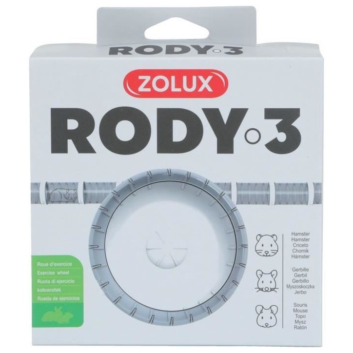 Roue d'exercice silencieuse adaptés aux cages Rody3 - ZOLUX - Rodylounge - Pour petits rongeurs - Blanc Roue d'exercice silencieuse adaptés aux cages Rody3 - ZOLUX - Rodylounge - Pour petits rongeurs - Blanc
