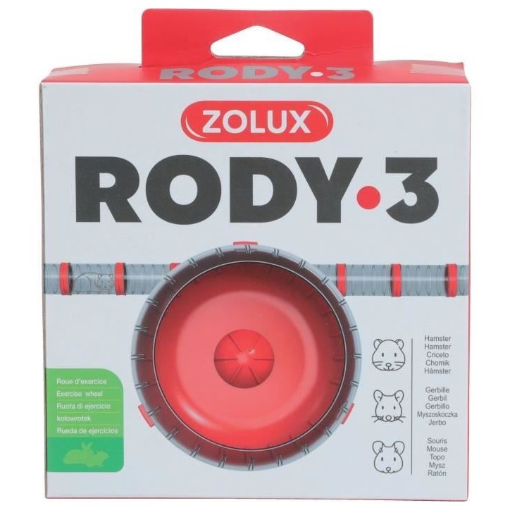 Roue d'exercice silencieuse adaptés aux cages Rody3 - ZOLUX - Rodylounge - Pour petits rongeurs - Grenadine Roue d'exercice silencieuse adaptés aux cages Rody3 - ZOLUX - Rodylounge - Pour petits rongeurs - Grenadine