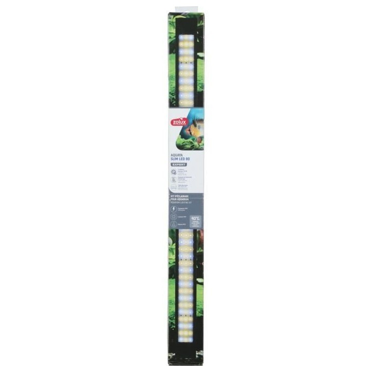 Rampe d'éclairage - Zolux - Slim LED dimmable - Ajustable et adaptable en remplacement d'un tube néon T8 ou T5 - 80 cm Rampe d'éclairage - Zolux - Slim LED dimmable - Ajustable et adaptable en remplacement d'un tube néon T8 ou T5 - 80 cm