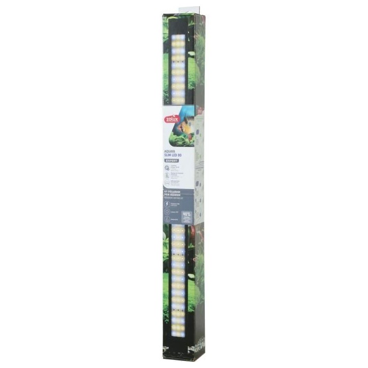 Rampe d'éclairage - Zolux - Slim LED dimmable - Ajustable et adaptable en remplacement d'un tube néon T8 ou T5 - 80 cm Rampe d'éclairage - Zolux - Slim LED dimmable - Ajustable et adaptable en remplacement d'un tube néon T8 ou T5 - 80 cm