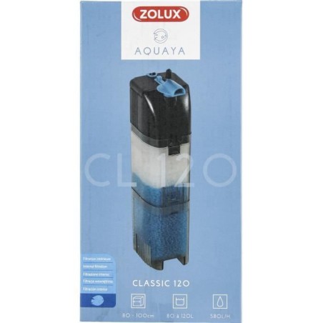 Filtre intérieur - Zolux - Classic - Pour aquarium de 80 a 120 L - Débit de 580 L/h - 6W