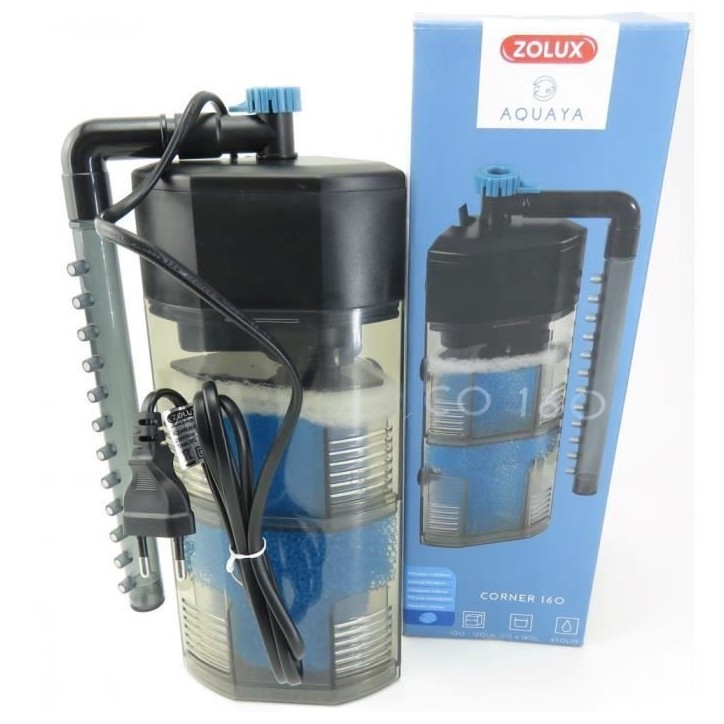 Filtre intérieur - ZOLUX - Corner 160 - 12 W - Débit réglable - Pour aquariums 120 a 160 L Filtre intérieur - ZOLUX - Corner 160 - 12 W - Débit réglable - Pour aquariums 120 a 160 L