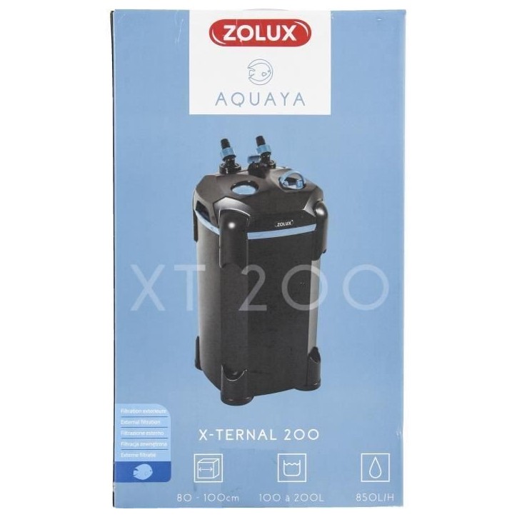 Filtre extérieur - Zolux - Xternal 200 - Pour aquarium de 100 a 200 L - Débit de 850 L/h - 9.3W