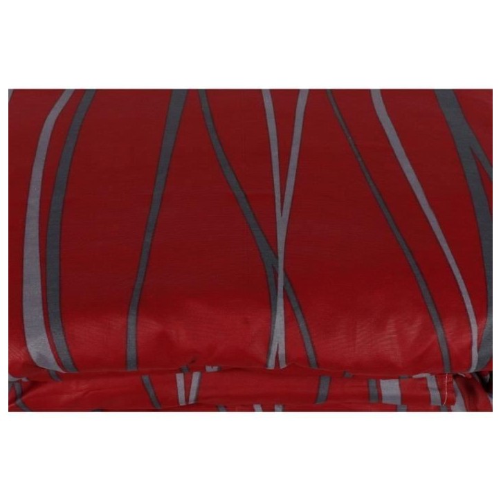Parure de lit - 1 housse de couette 220 x 240 cm + 2 taies d'oreiller 60 x 60 cm - 65% coton, 35% polyester - Rouge Parure de lit - 1 housse de couette 220 x 240 cm + 2 taies d'oreiller 60 x 60 cm - 65% coton, 35% polyester - Rouge