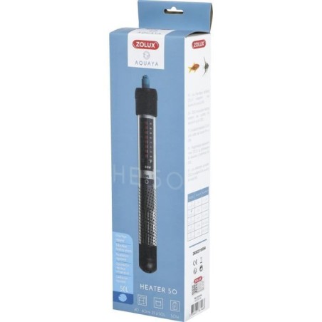 Chauffage d'aquarium - Zolux - Heater 50 - 50 W - 23 cm - Pour poissons exotiques