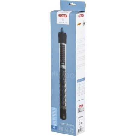 Chauffage d'aquarium - Zolux - Heater 100 - 100 W - Longueur 27 cm - Noir