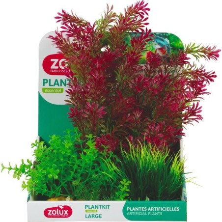 Plantes artificielles pour aquarium - ZOLUX - Plantkit - Taille M - Lo