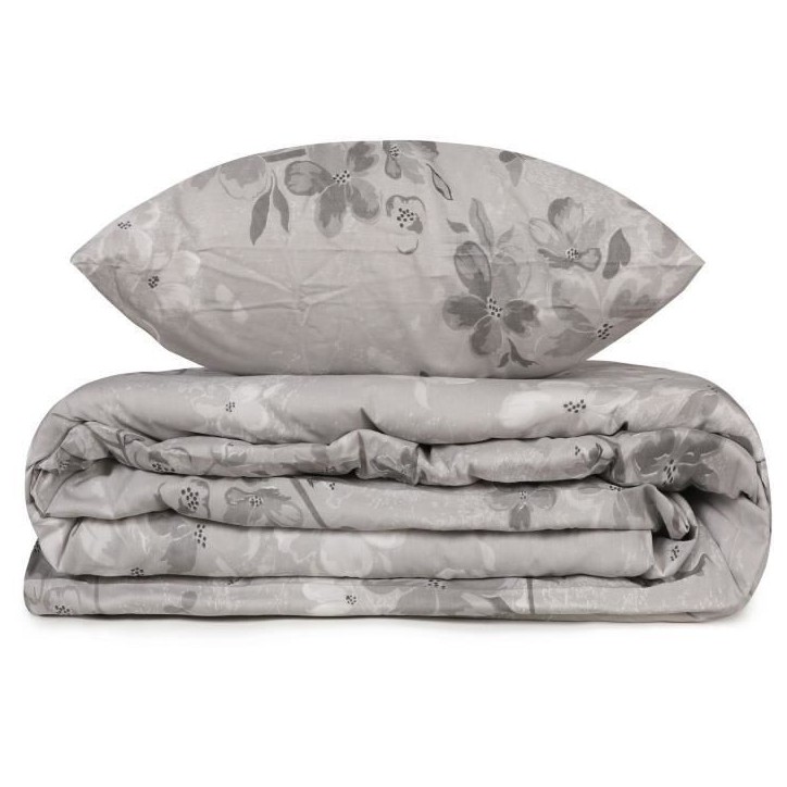 Parure de lit - 1 housse de couette 220 x 240 cm + 2 taies d'oreiller 60 x 60 cm - 100% coton renforcé - Gris Parure de lit - 1 housse de couette 220 x 240 cm + 2 taies d'oreiller 60 x 60 cm - 100% coton renforcé - Gris