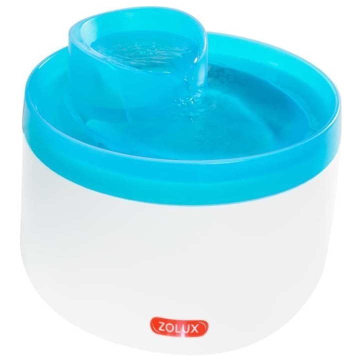 Fontaine a eau - Zolux - Pour chats et chiens - Avec cartouche filtrante - 2 litres