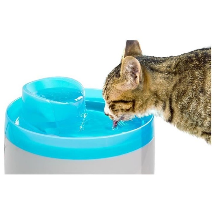 Fontaine a eau - Zolux - Pour chats et chiens - Avec cartouche filtrante - 2 litres