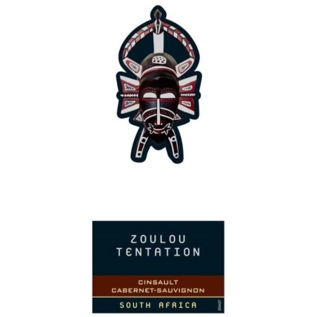 Zoulou Tentation Cinsault Cabernet Sauvignon - Vin rouge d'Afrique du Sud 2024