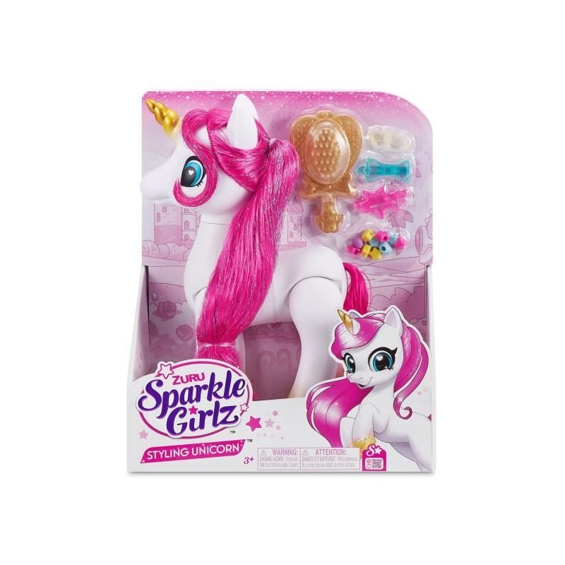 Jouet a Coiffer - ZURU - Sparkle Girlz Licorne Styling Set - Licorne a
